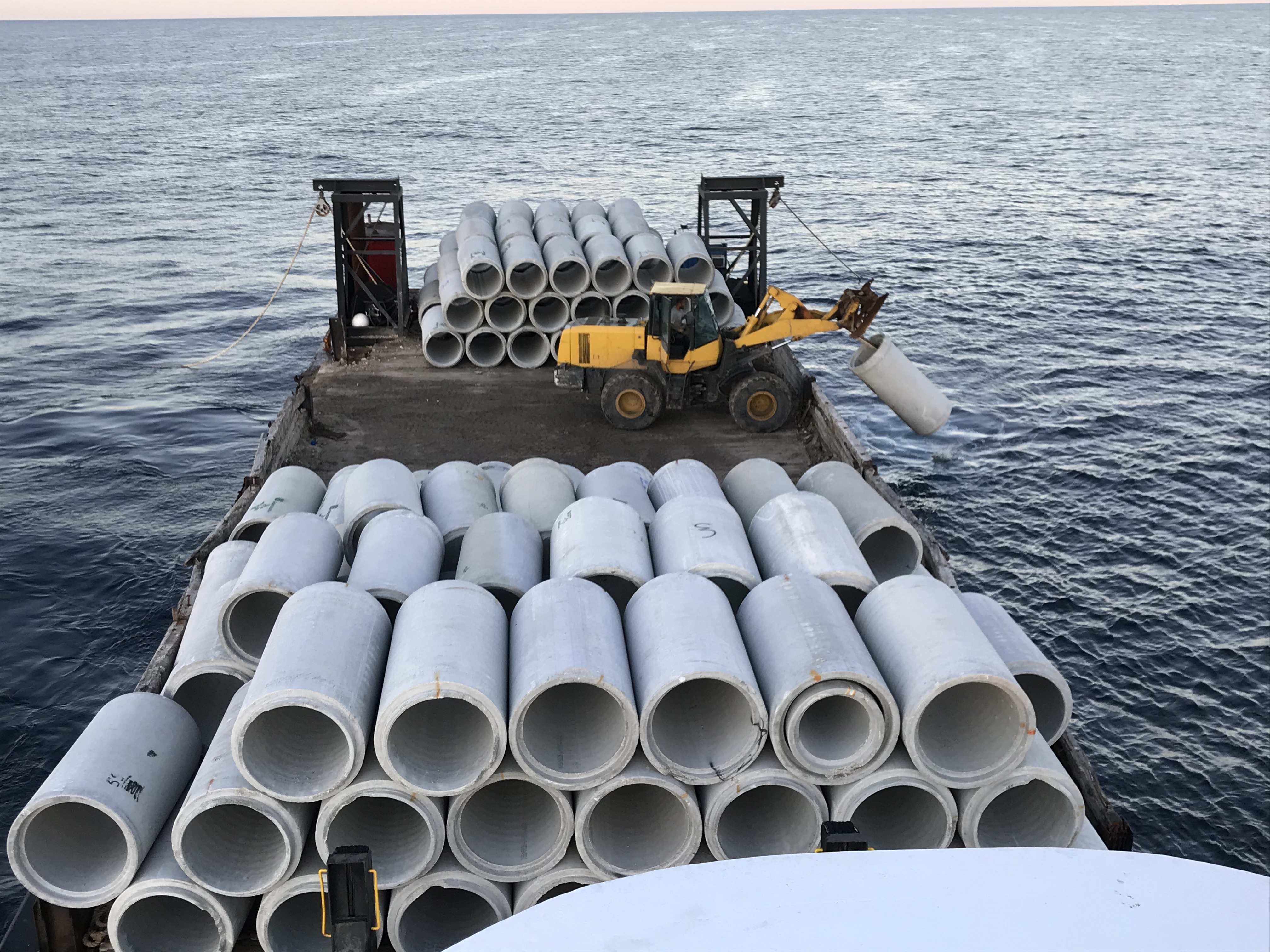 barge deploying culverts